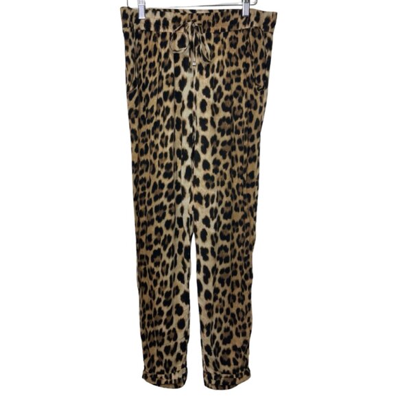 Zara Pants - ZARA | Women's Lightweight Leopard Print Elastic Waist Loose Fit Pants | Size M